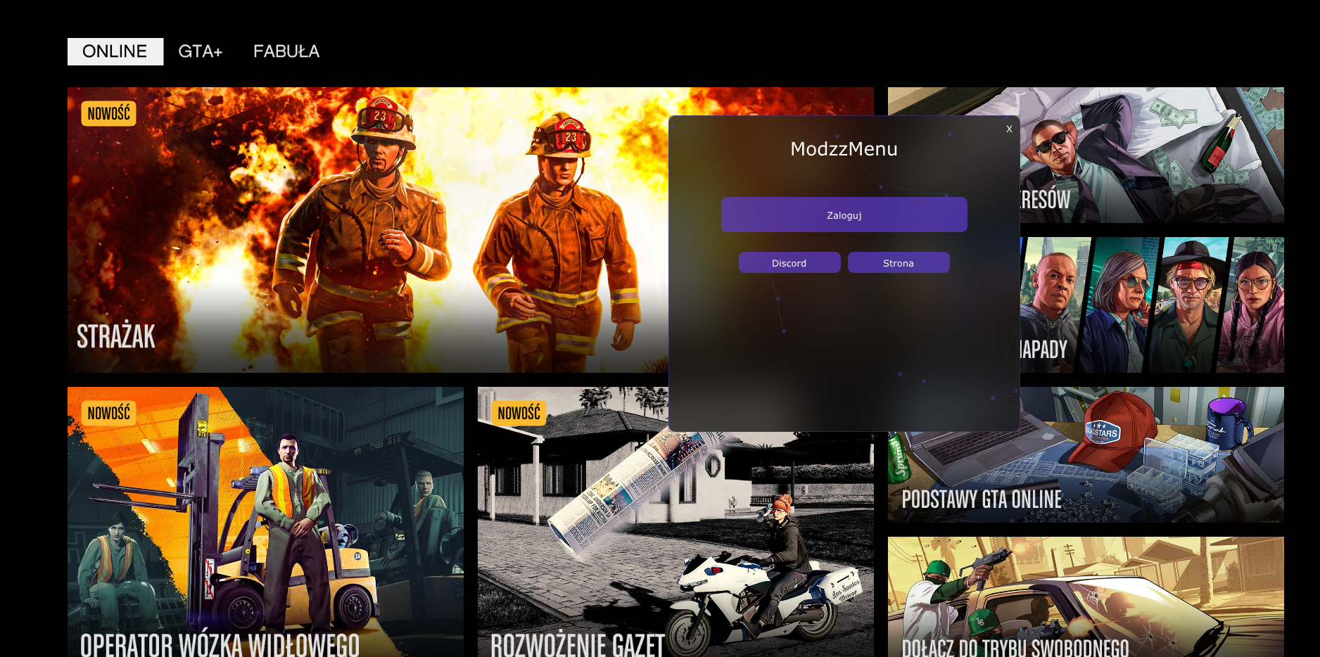 Uruchom gre i poczekaj na menu